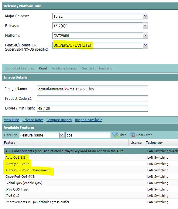 Solved 2960L Lanlite image and QoS ref Autoqos or QoS Cisco