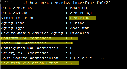 A problem with port security - Cisco Community