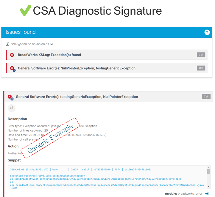 CSA Diagnostic Signature generic example