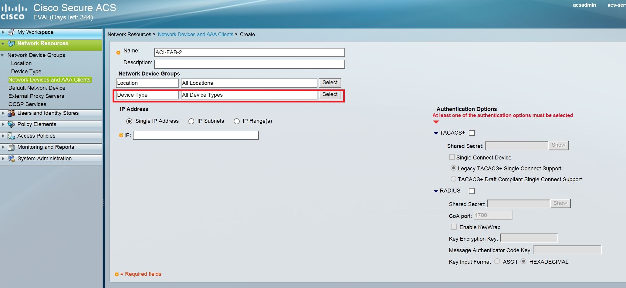 Configuring TACACS+ Authentication to ACI Fabric with Cisco ACS Cisco