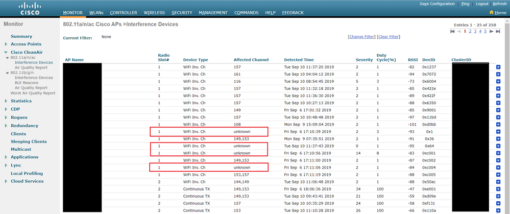 Interfering devices classified an unknown on 5GHz.png