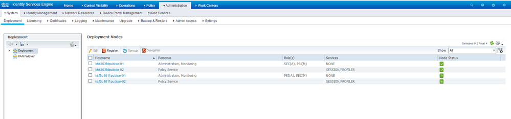 ISE Deployment status.PNG