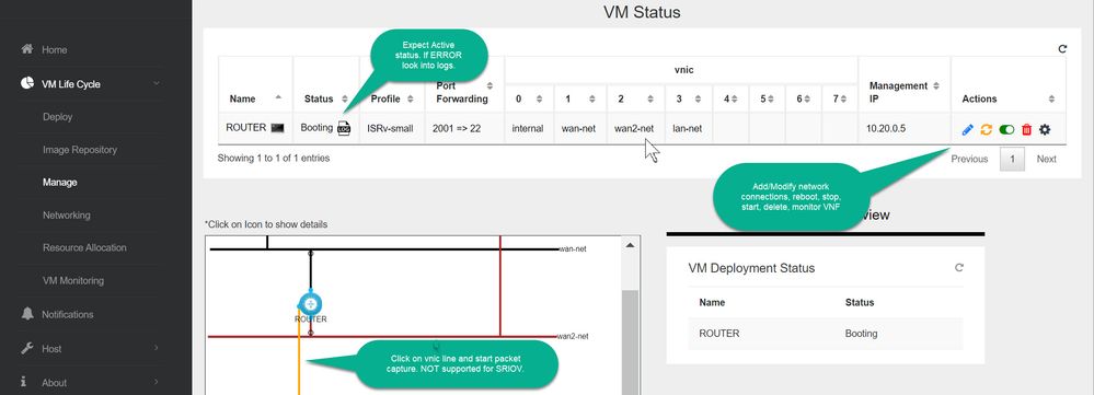 Manage and Monitor VNF