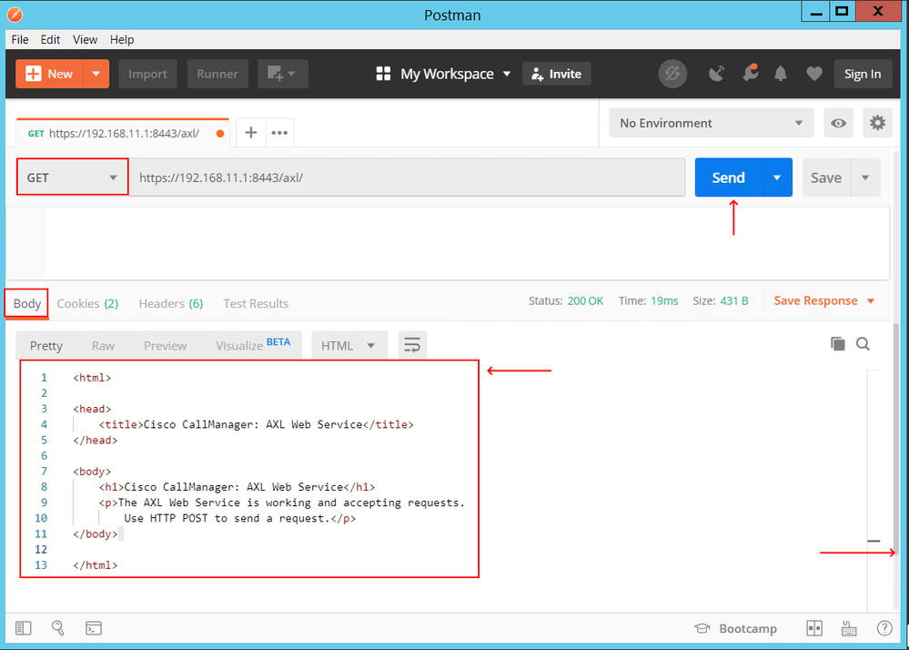 7 Postman GET request to CUCM TEST.png 7 Postman GET request to CUCM TEST.png