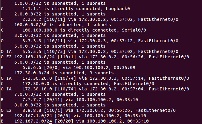 R1 Routing Table