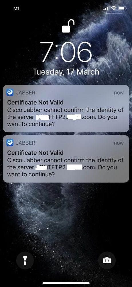 Jabber error snap.JPEG