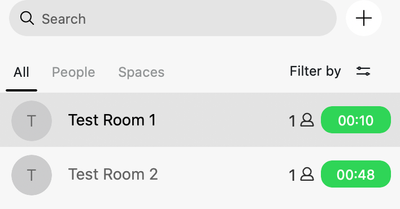 Moderated spaces with one user in them