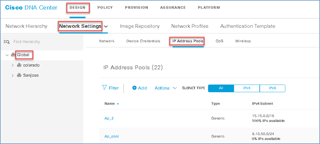 Reserve an IP pool to be used for Multicast
