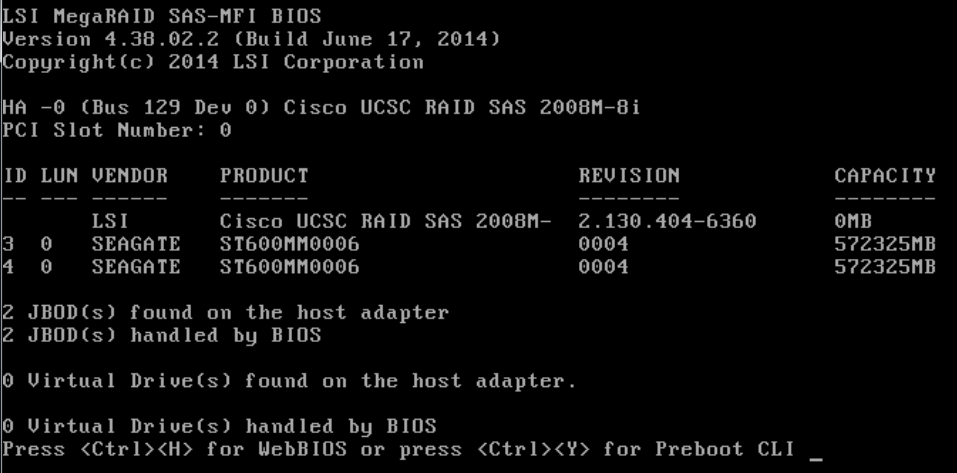 JBOD handled by BIOS