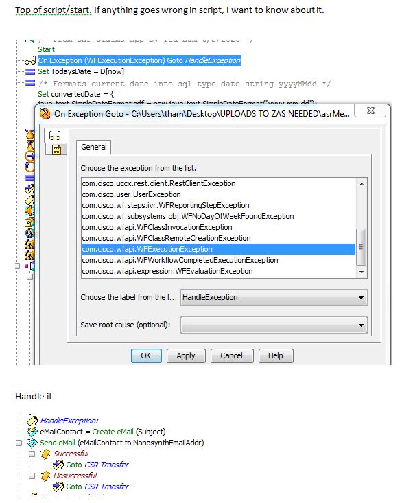 Solved Question About Uccx Script Exception Handling And The Exception 6298