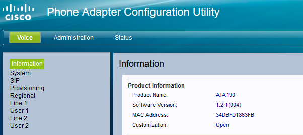 Problem With Ata 190 Registration And Firmware Upgrade Cisco Community