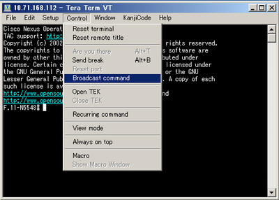 Tips Teraterm で複数 Terminal に対し同じコマンドを実行する Cisco Community