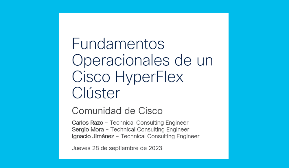 Video - Fundamentos Operacionales de un Cisco HyperFlex Clúster