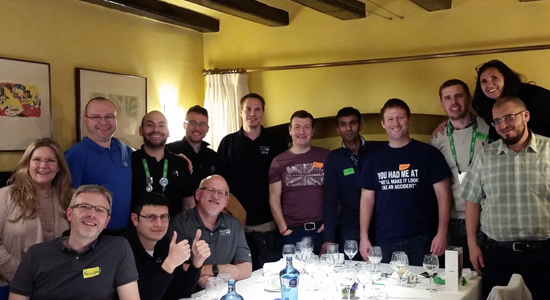 From left to right: Karsten, Denise, Rigo, Peter, Marvin, David, Sergey, Daniel, Paul, Sandeep, Marius, Rob, Monica and Mohammed